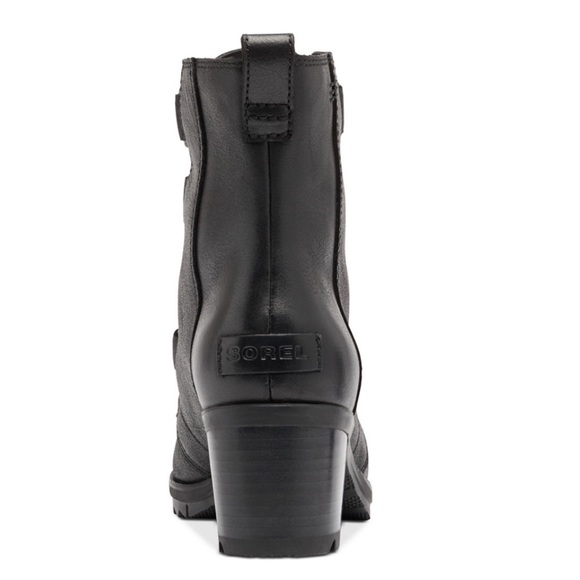 Sorel NWT Black Cate Lace-Up All-Leather Bootie Size 6.5 - Picture 7 of 16